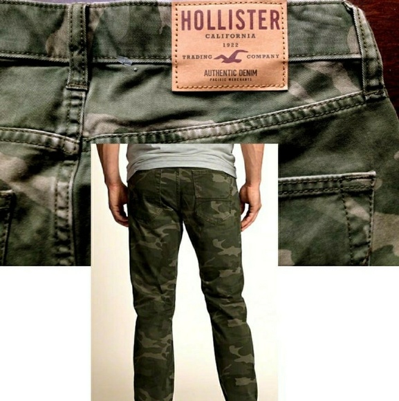 Hollister Other - HOLLISTER 32X32 Button Fly Camoflage Slim Jeans